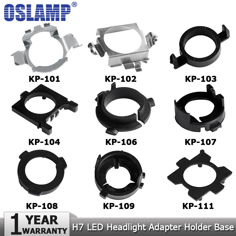 Oslamp H7/H1 для светодиодный лампы для передних фар монтажный адаптер держатели H1 H7 Лампа установки опорный кронштейн с адаптером для BMW/hyundai/Benz/Buick/Nissan