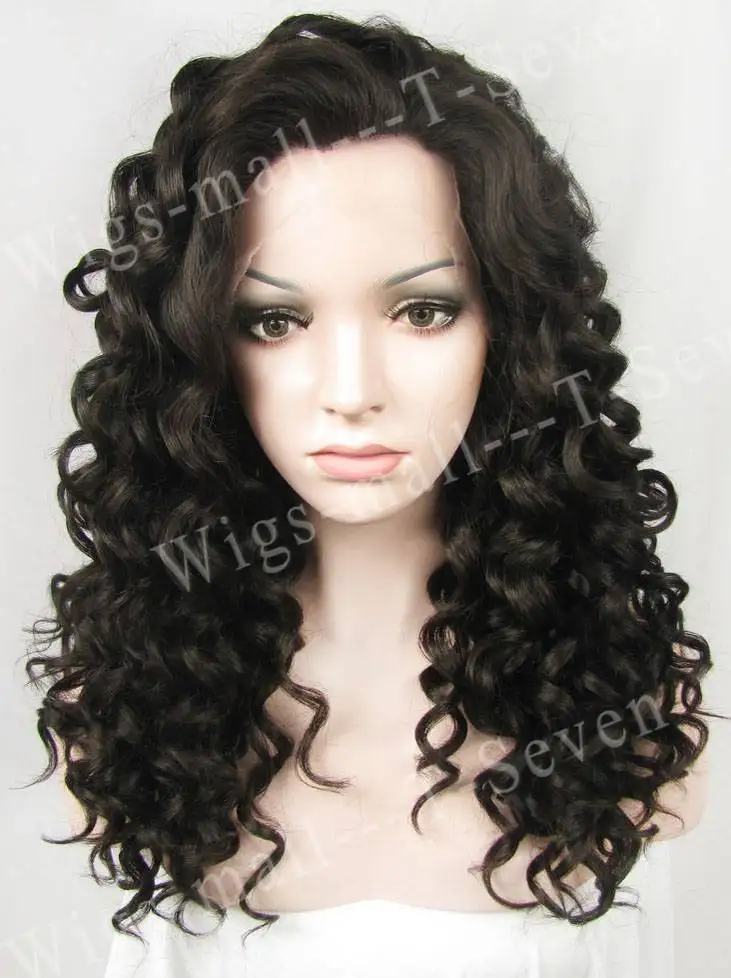 Dark curly wig Clearance