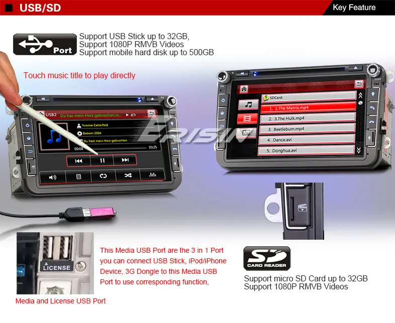 Cheap 7" Win8 Autoradio Car GPS Navigation 3G DVD DAB+ System for VW Jetta Golf EOS Seat ES8115V 16