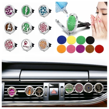 

Car Air Freshener Car Perfume Diffuser Small Cute Car Exhaust Freshener Essential Oil Perfume Small Box (Free 10pc Pad) C009