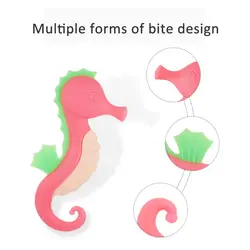 Детский Прорезыватель Seahorse Hippocampus животный зуб силиконовый гель ожерелье подвесная детская соска уход за зубами жевательная игрушка BPA