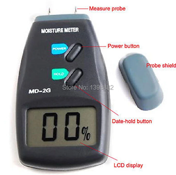 Digital Damp Moisture Meter Detector Tester Wood Timber Plaster Sensor