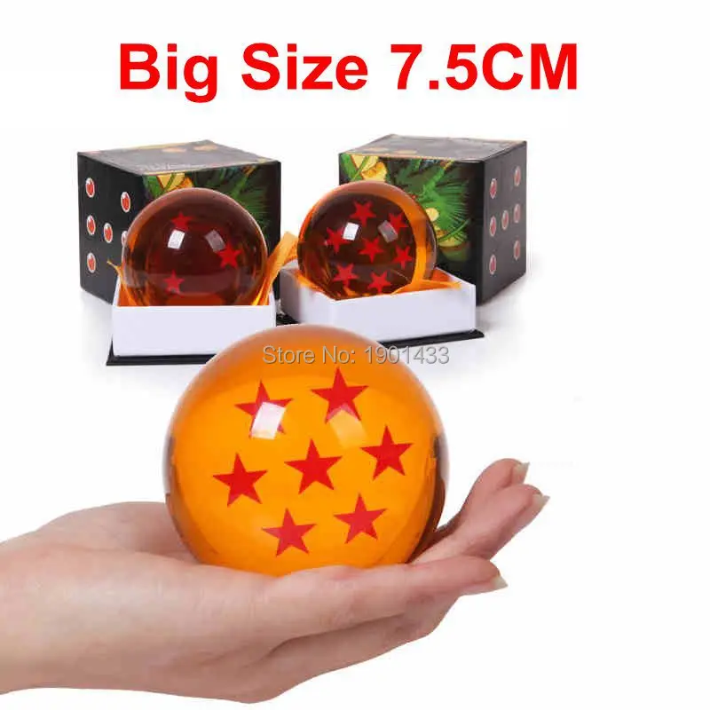 クリスタルボール7 5センチメートルビッグサイズ1 2 3 4 5 6 7スターボールフィギュアおもちゃ Figure Toy Action Figure Toysdragon Ball Crystal Balls Aliexpress