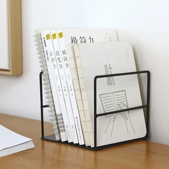 

2Pcs/Set Book Organizer L-shaped Desk Organizer Desktop Book Holder Metal Bookend Stand Home Desk Bookends Office Accessories