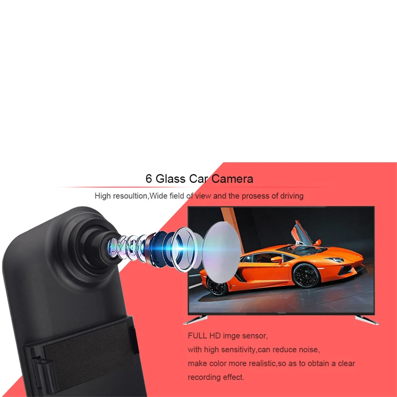 dash cam mirror car dvr mirror dual dash camera dual cameras mirror dashcam full hd dashcamera in car video camera full hd dvrs (5)