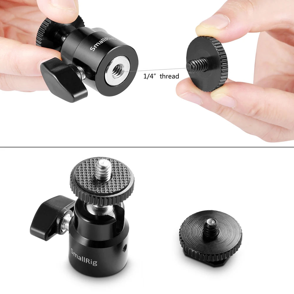 Крепление для камеры SmallRig 1/4 &quotс дополнительным винтом 1/4&quot (2 шт. в упаковке)