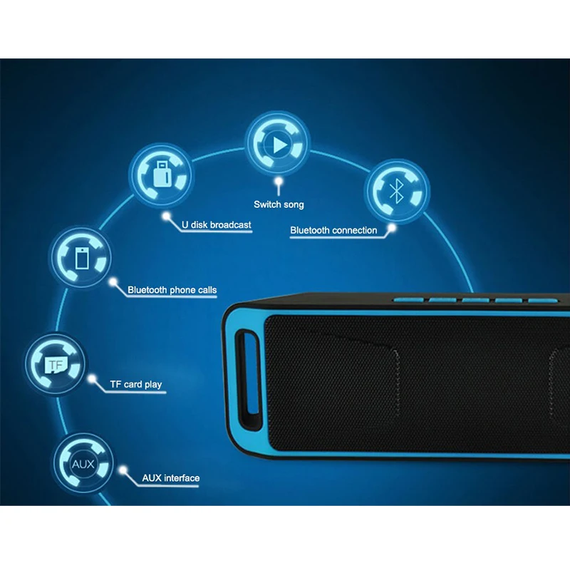 Bluetooth Колонка портативная мини стерео наружная звуковая панель Беспроводная