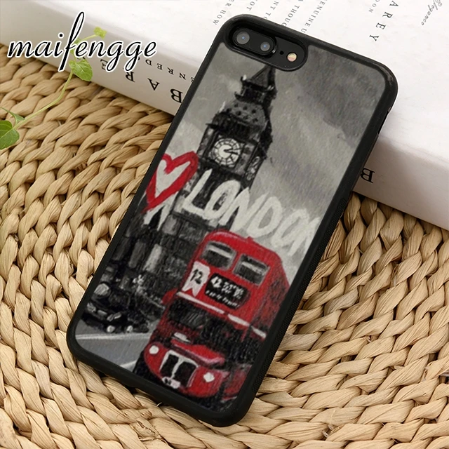 Maifengge Лондон красный автобус Биг Бен чехол для телефона iPhone 5 6 s 7 8 plus 11 12 Pro X XR XS Max