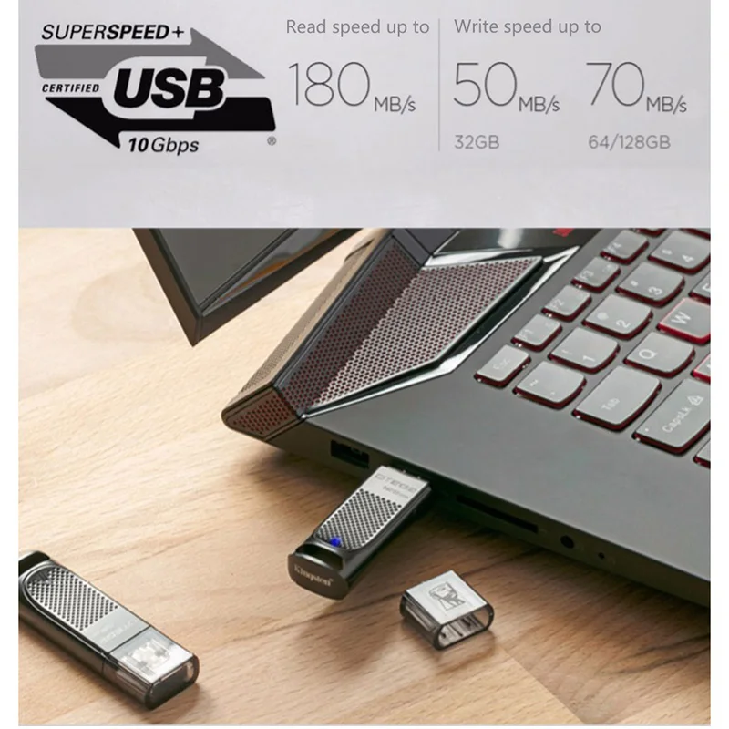 Usb 3,0 kingston USB флэш-накопитель 32 Гб 64 Гб 128 ГБ флэш-накопитель высокой скорости 180 МБ/с. USB 3,1 флеш-накопитель посылка флеш-карта памяти