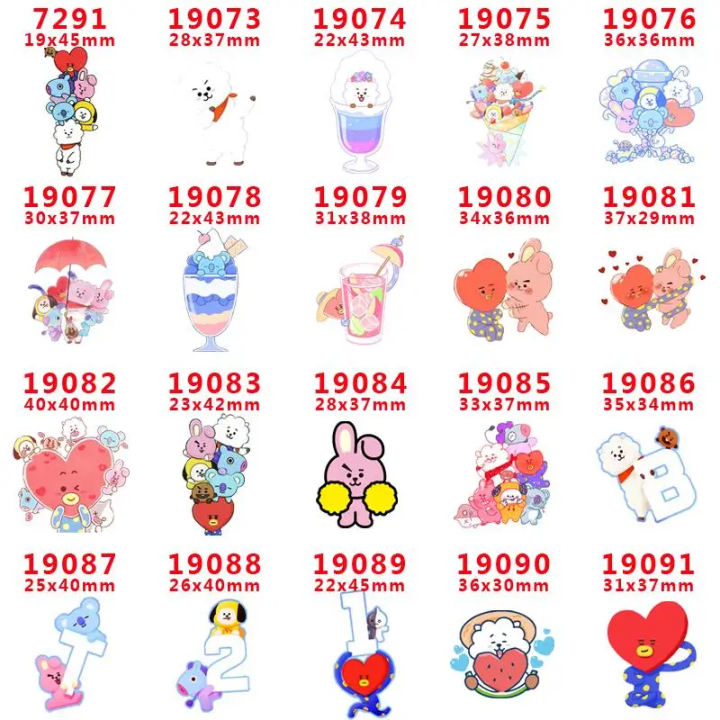 

DIY Craft Supplies cartoon character flat back planar resins 30 pieces. PR-7291-19091