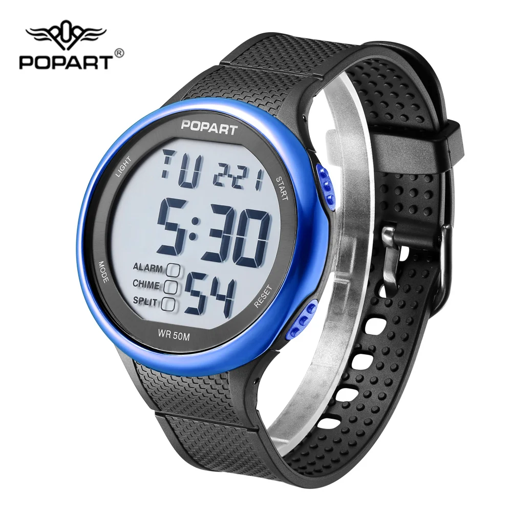 

POPART Watches Men Luxury Brand Fashion Digital Wrist Watch Men Waterproof Military Outdoor Sport Clock Men's Wristwatches 2018