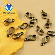 12*6MM 100pcs/lot Fashion Jewelry Findings antique bronze Lobster claw clasp