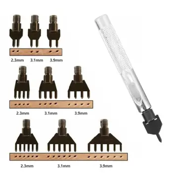 

10pcs Steel Leather Hollow Punch Tools Set Belt Hole Punching Accessories