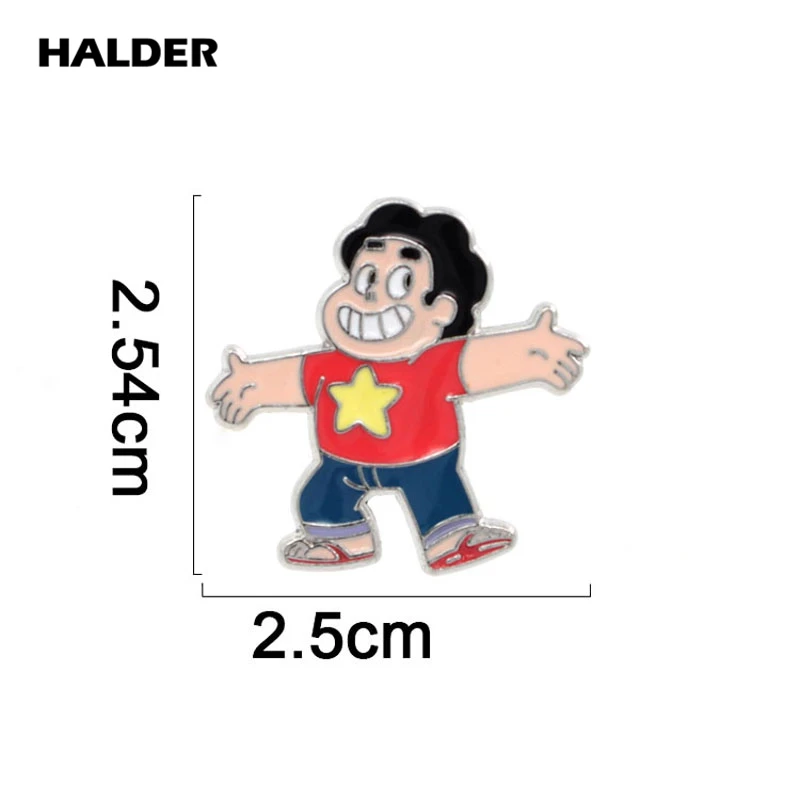BR0050 halder аниме Стивен кварц Вселенная Броши мультфильм мальчик модные украшения шпильки нагрудные значок аксессуар подарок