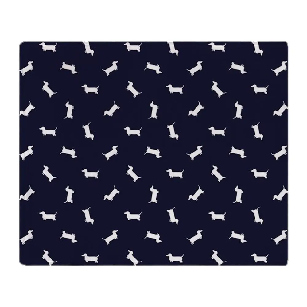 

Personalized Dachshund Pattern Navy Soft Fleece Throw Blanket Cover Throw Over Sofa Bed Blanket Home Textile