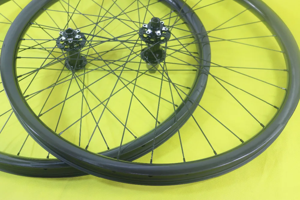 29er MTB AM ENDURO Asymmetric Hookless Carbon Wheelset 40mm X 28mm UD
