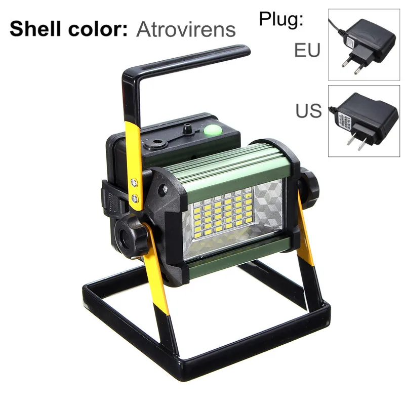 

4 Modes 50W 36 LED Floodlights Rechargeable LED Flood Light Spot Camping Portable Outdoor Flashing Lamp EU/US Plug 2400LM