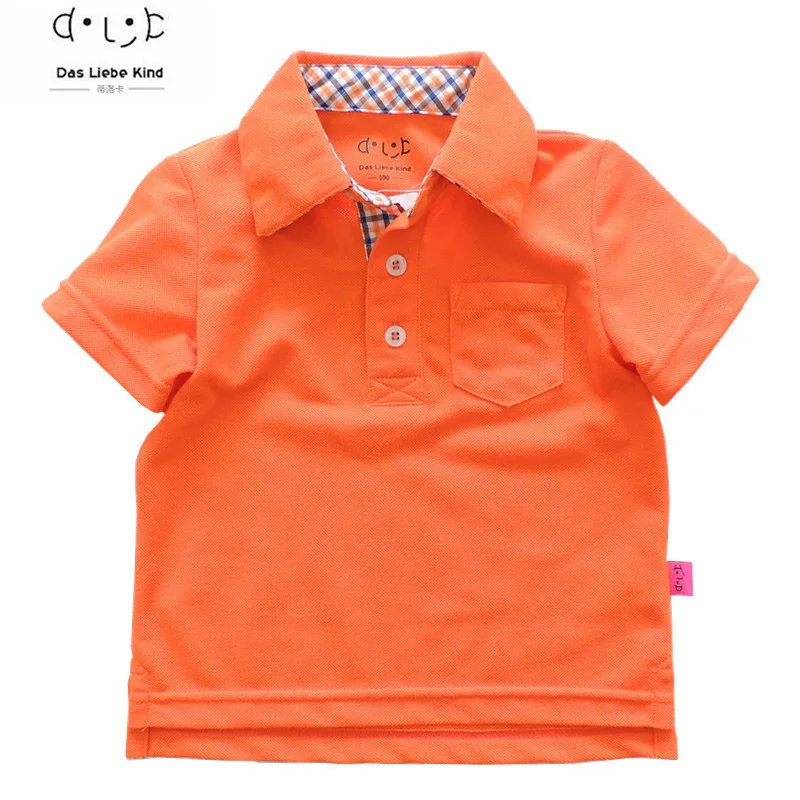 Для маленьких мальчиков Фирменная футболка Дети футболки-поло Детские футболки одежда с короткими рукавами 3-9yrs футболки для мальчиков высокого качества