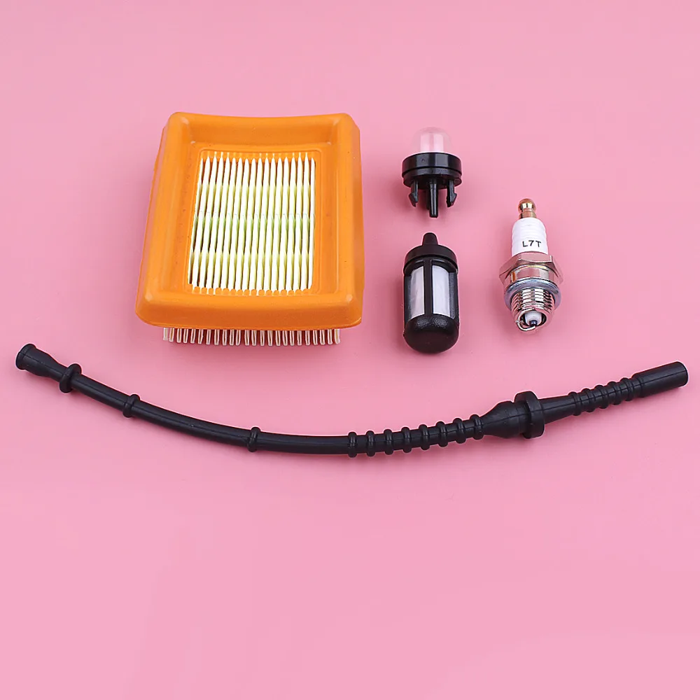 Air Fuel Filter Line Hose Primer Bulb Spark Plug Kit For Stihl FS120 FS200 FS250 FS300 FS400 FS450 String Trimmer Engine Part Air Fuel Filter Line Hose Primer Bulb Spark Plug Kit For Stihl FS120 FS200 FS250 FS300 FS400 FS450 String Trimmer Engine Part