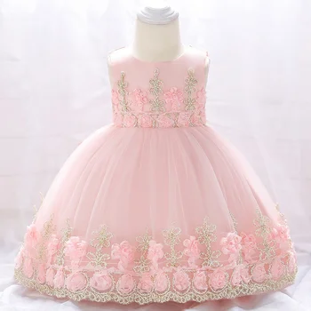 

Infant vestidos Baptismal dress for baby girl clothes Baby dress Rose embroidery Girl Dress for Toddler birthday party Costume