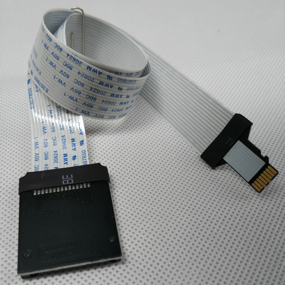 TF штекерным micro SD Card Reader Женский Гибкая Extender адаптер TF/Micro SD до SD карты Extension Line для автомобиля gps телефон 62 см