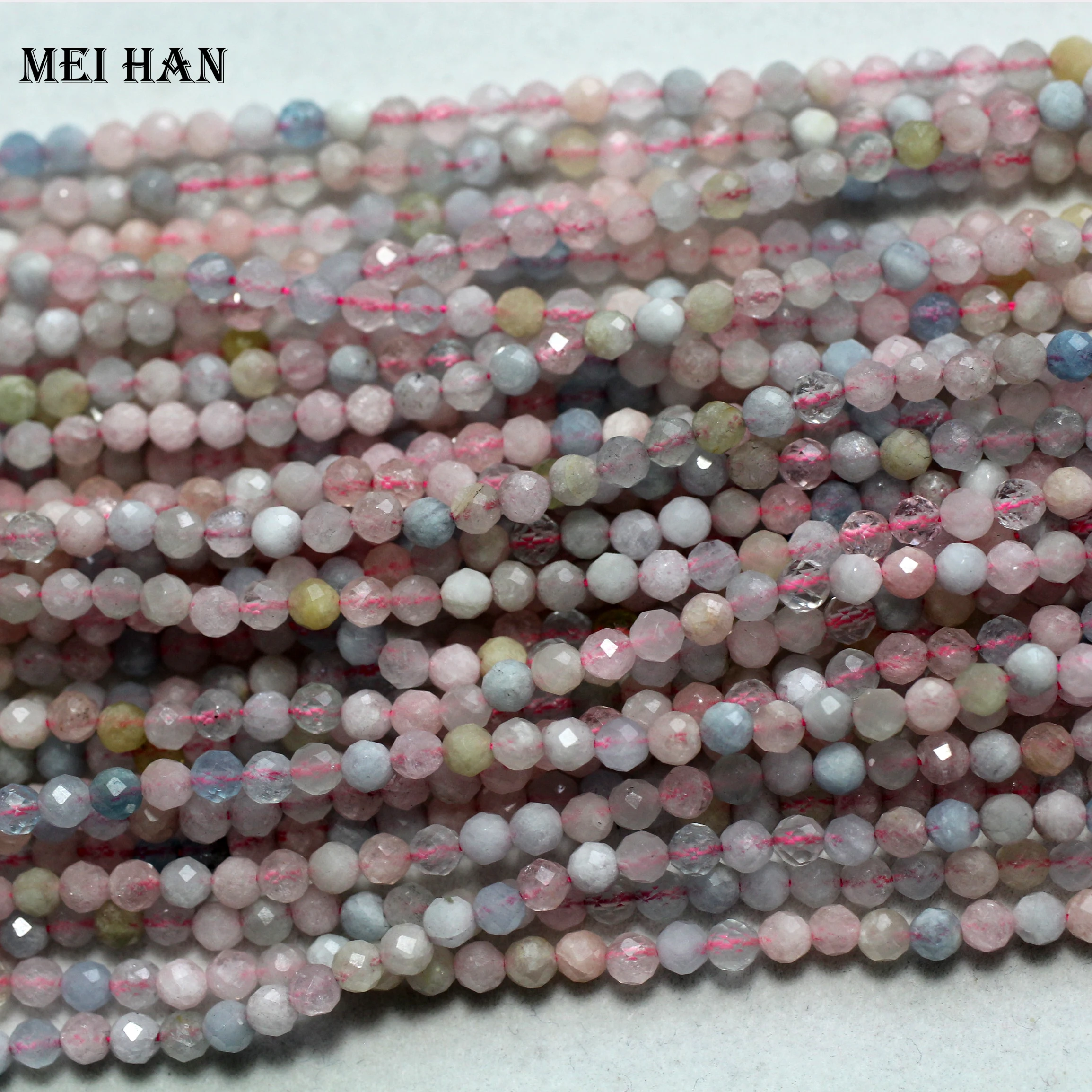 

Meihan Free shipping Natural Beryl 4mm (3strands/set) faceted round loose beads for jewelry making design