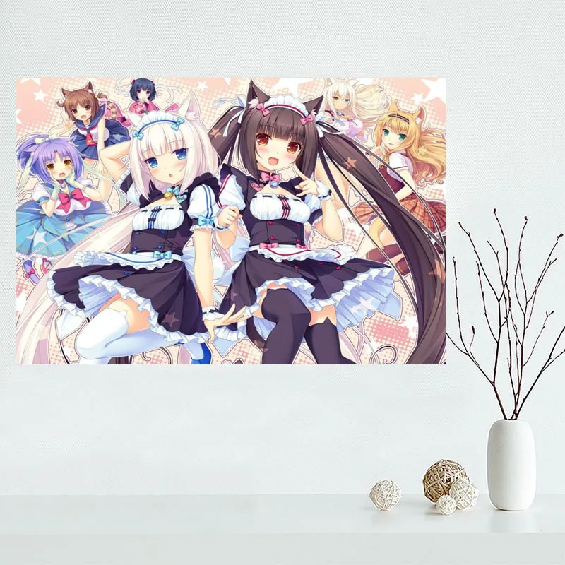 Новое поступление 2018 г. постер на холсте NEKOPARA заказ для домашнего декора тканевый