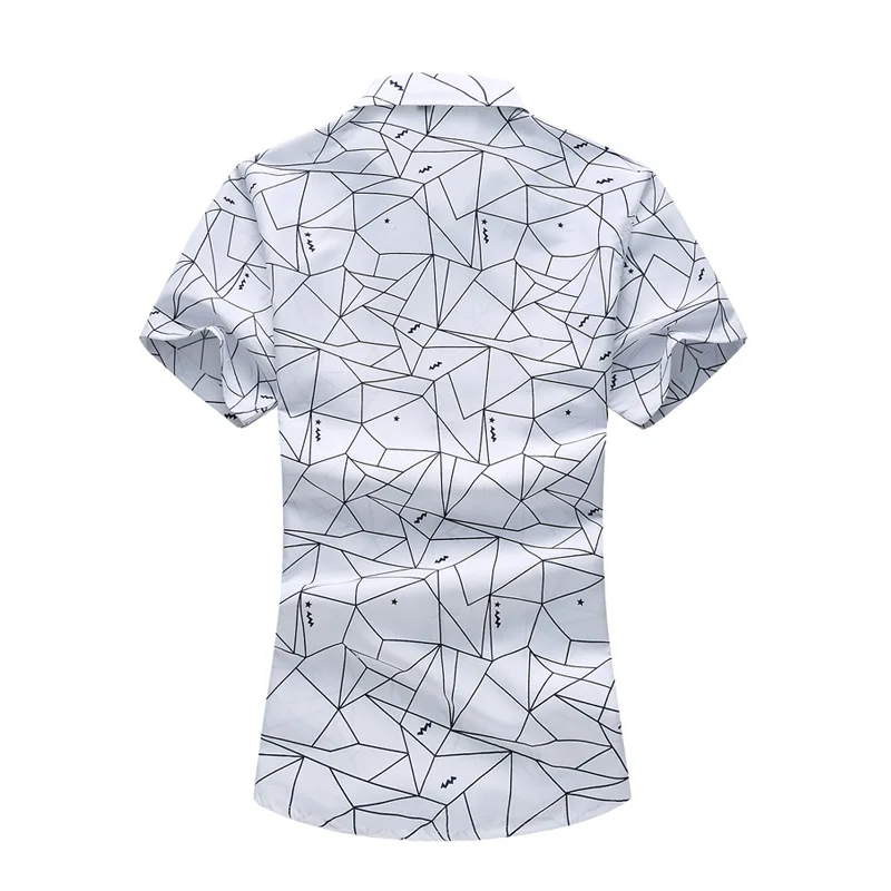Новые Летние Высокое качество Для Мужчин's рубашки для мальчиков короткий рукав печатных Повседневное зауженные официальные Для мужчин рубашка большого размера размеры XXXXL XXXXXL XXXXXXL 7XL