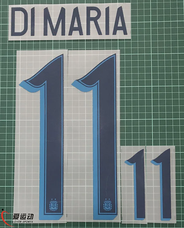 2019 Copa America аргентинский домашний Месси № 10 Nameset Аргентина dybala 21 di maria 11