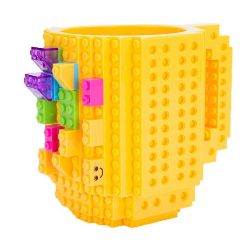 Creative new hot 10 DIY embedded spell insert block coffee cup portable drinking cup gift