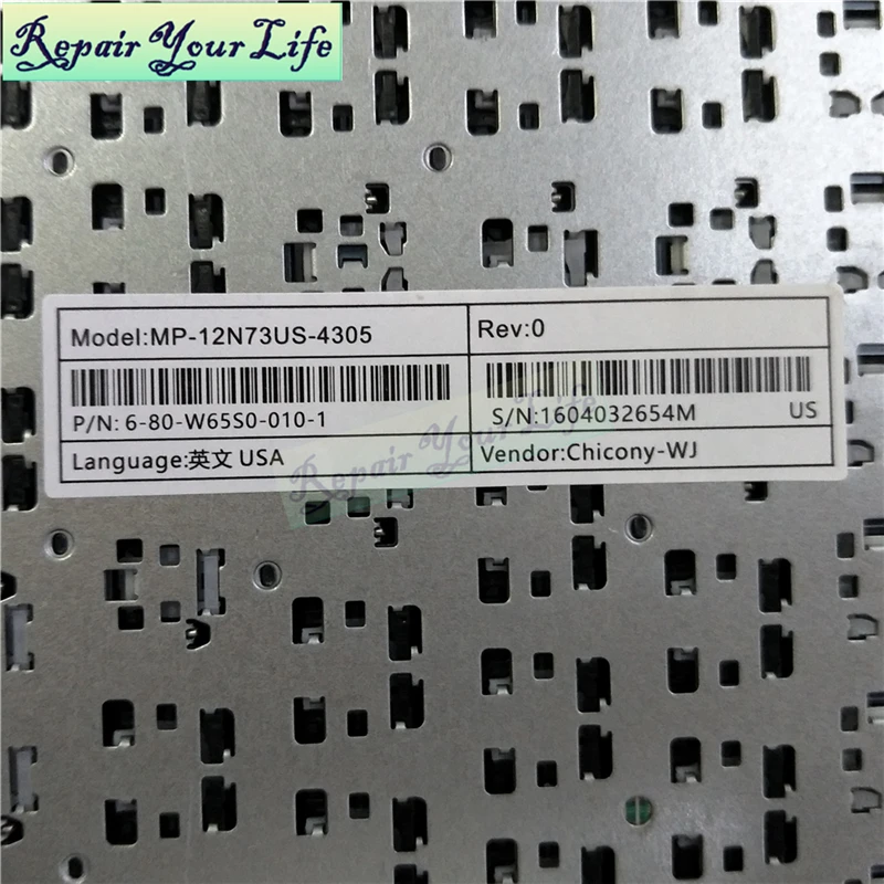 Teclado do Portátil para Haier para Hasee n: Mp-12n73us-4305 6-80-w65s0-010-1 Tira Quadro Cinza Novo X3p K610d us p - - Imagem 5