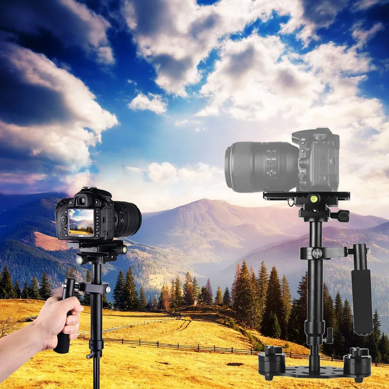 Портативный ручной стабилизатор видео Steadycam стабилизаторы с быстросъемной пластиной для Canon Nikon sony камера GoPro