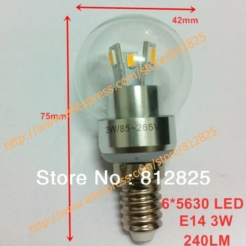 2 шт. + 6 * SMD 5630 из светодиодов свечки E14 3 Вт 240 люмен LZ21 85 - 265 В архитектурное