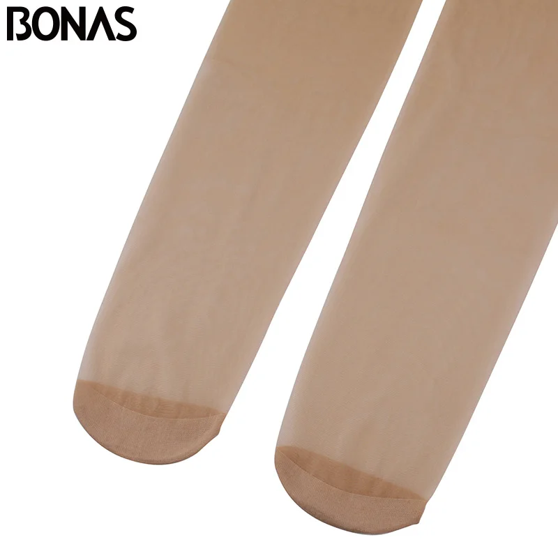 BONAS 3 шт/партия 15D Черные колготки женские летние устойчивые тонкие из цельной