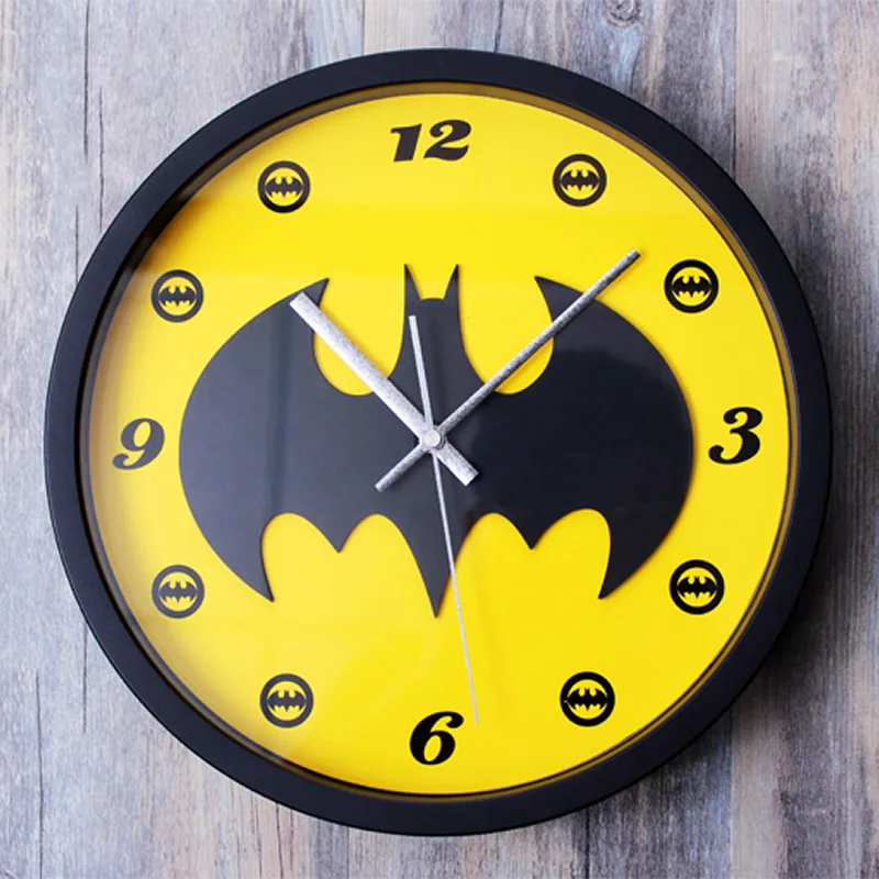 Batman 3D stereoscopic wall clock Retro cartoon creative wall clock