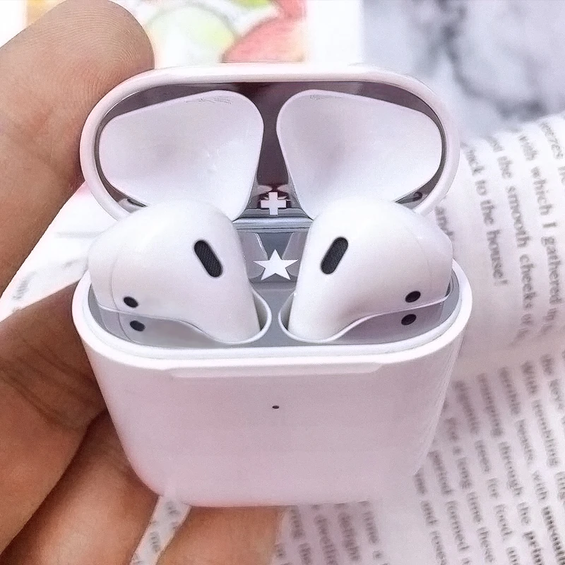 Милый пылезащитный стикер для Airpods 2 Air Pods 1 чехол для наушников Защитная пленка для Airpods 2-го зарядного устройства