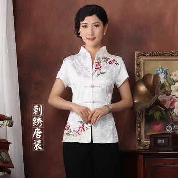 

Tradtional Chinese Shirt Women's Satin Tops Size M to 3XL