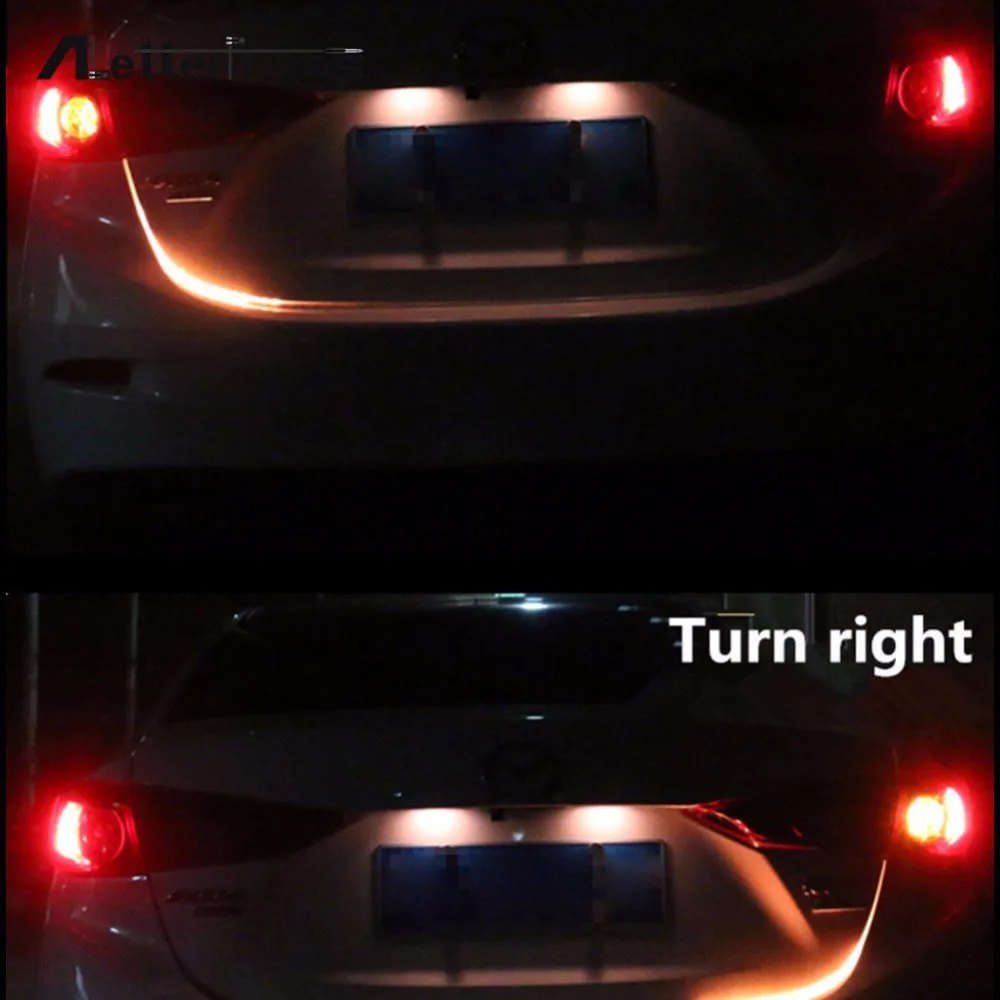 47,6 дюйм RGB красочный струящийся светодиодный багажник полосы для багажника автомобиля динамический мигалки Светодиодная лампа указателя поворота светодиодная сигнальная лампа DRL свет