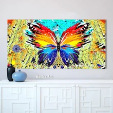 Большая Ручная роспись Абстрактная бабочка нарисованная маслом на холсте Абстрактная Настенная картина для гостиной спальни офисный настенный Арт Декор