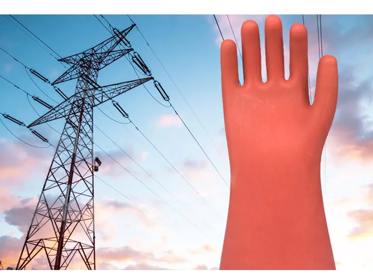 Insulation Gloves 12KV20KV25KV35 KV Anti-electric Labor Safety Leakage prevention Rubber Gloves Electrician Insulating Glove (5)