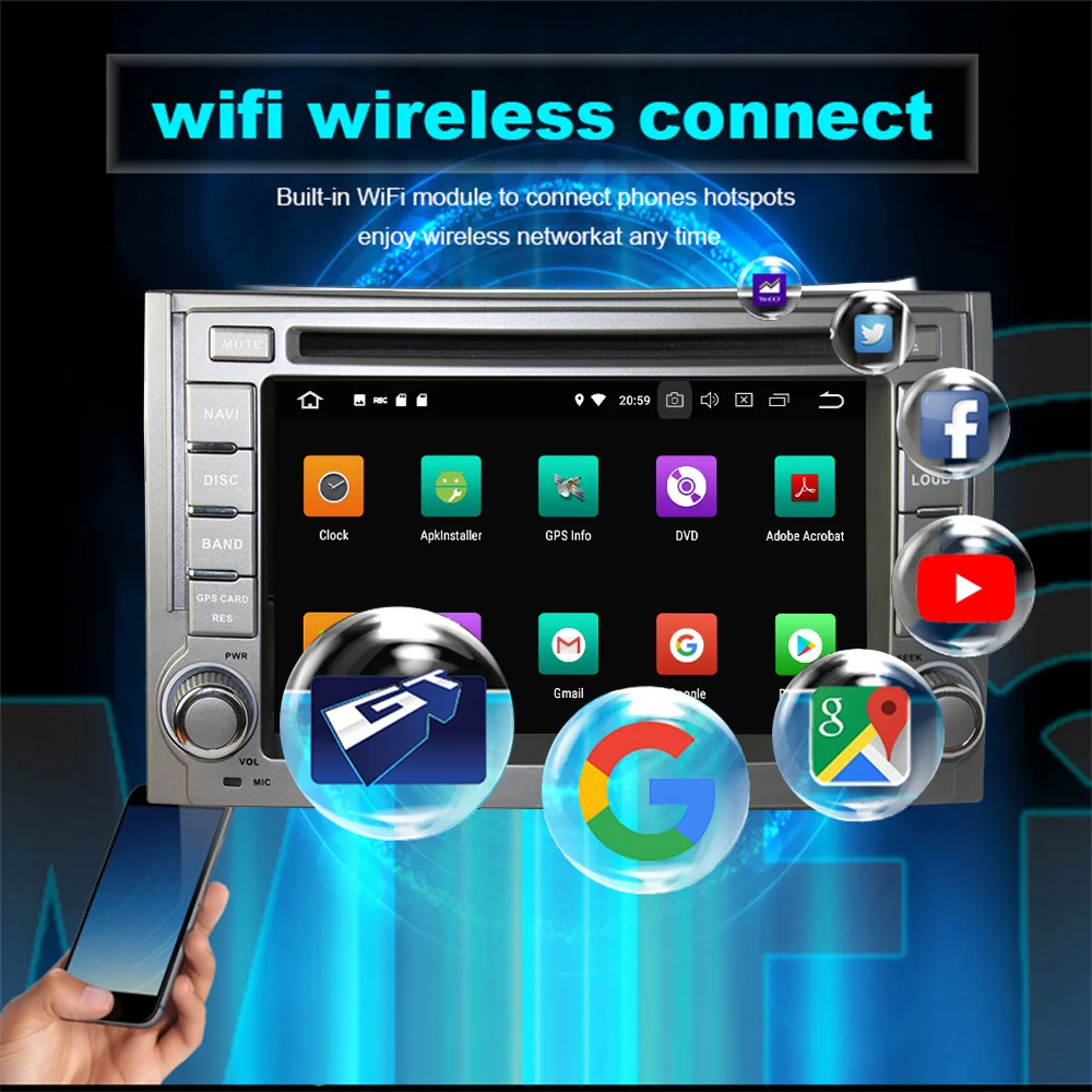 Best 2 Din Car Stereo Bluetooth MP3 Player FM Radio for Hyundai I10 2011 2012 Android Touch Screen Auto DVD GPS WIFI AUX USB 3G TV 2