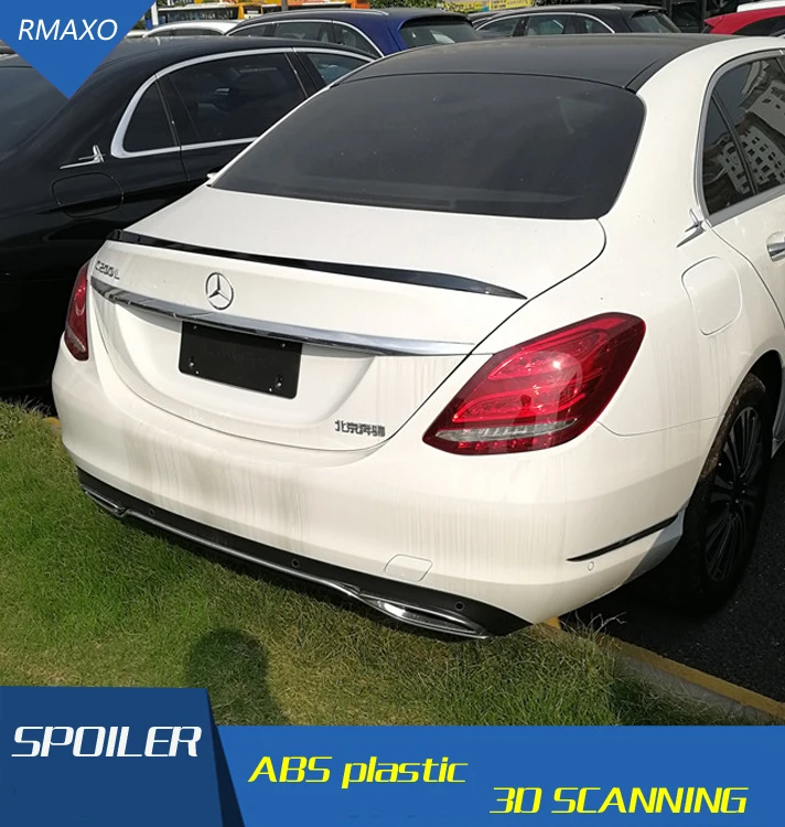 

For W205 Spoiler ABS Material Car Rear Wing Primer Color Rear Spoiler For Benz W205 C180 C200 C260 C280 C300 C63 Spoiler 2015