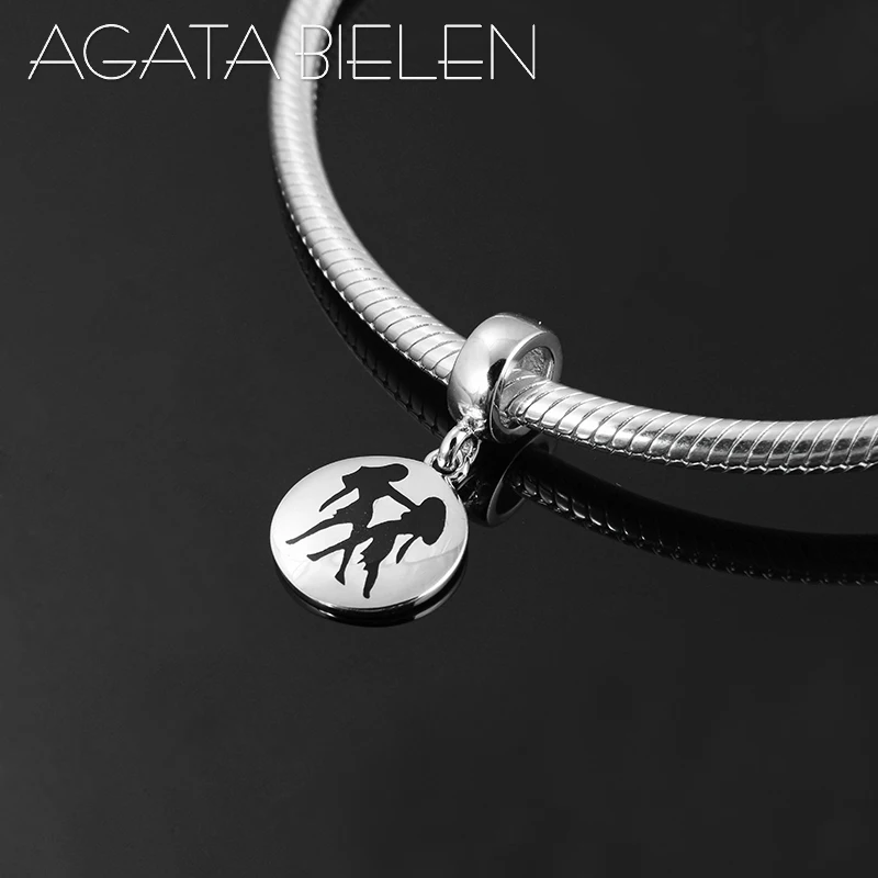 

Fashion 925 Sterling Silver 12 Constellation Zodiac Gemini Pendants Fit Original Pandora Charms Bracelet Necklace Jewelry Making