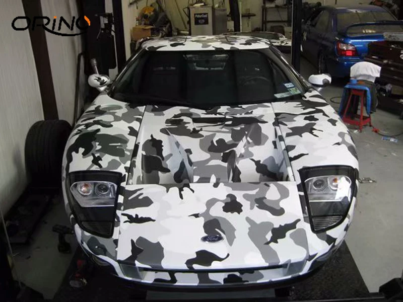 Black White Camouflage Vinyl Film Wrap-13
