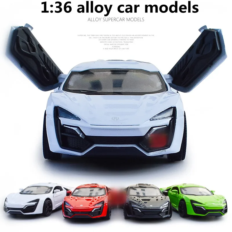1:36 сплава модели автомобилей, высокая моделирования lycan спортивный автомобиль, металл Diecasts, игрушки, отступить и мигает и музыкальные