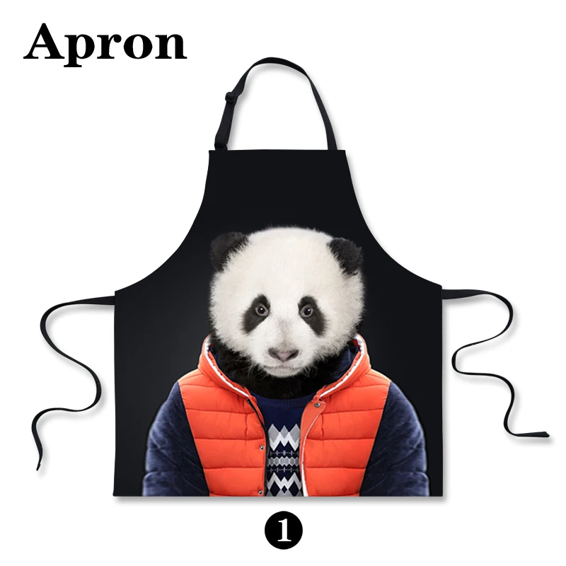 unique zoo animal bear print black kitchen aprons waiter unique zoo animal bear print black kitchen aprons waiter