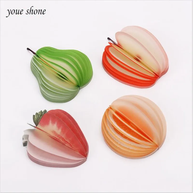 

New hot cute sticky notes creative DIY fruit and vegetable memorandum fruit notes this apple notes paper