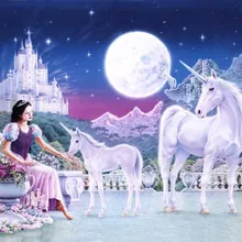 Мандала алмазов картина пользовательские фотографии Стразы Единорог принцесса Ангел Фея пейзаж Алмазная вышивка картина на заказ