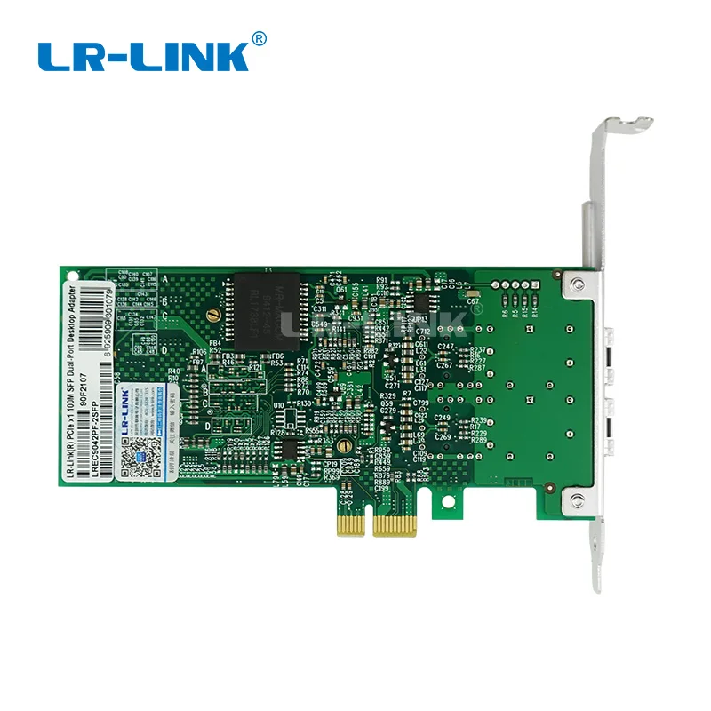 LR LINK 9042PF 2SFP PC Computer PCI Express ethernet network card Dual Port 100mb fiber optical 4