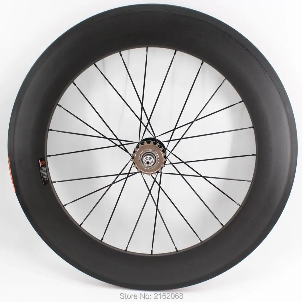 Sale 1pcs New 700C 88mm tubular rims Fixed Gear Track Road bike matte 3K UD 12K full carbon bicycle wheelsets aero spokes Free ship 3